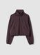 Full-zip viola corta in tessuto soft-touch con collo rialzato ALTAVIA STUDIO_5