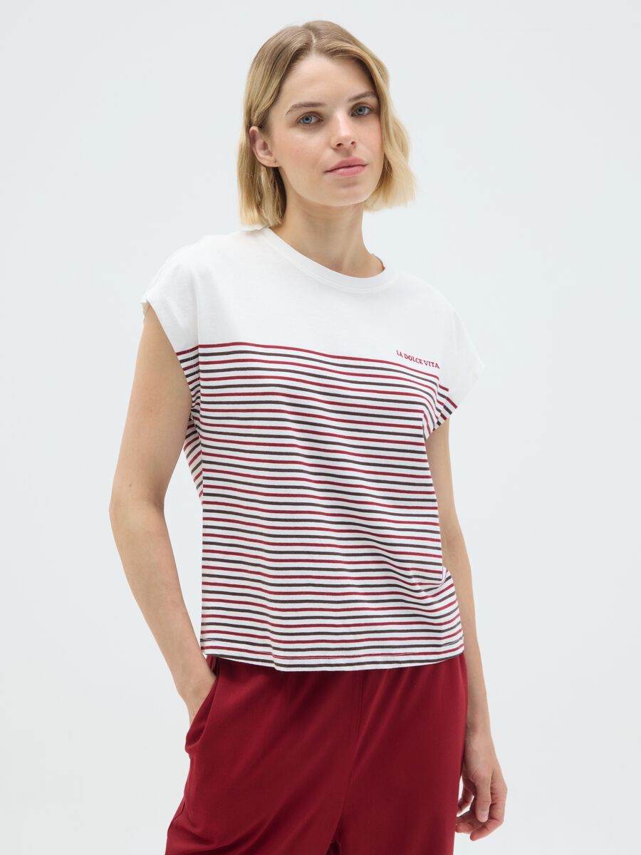 Multicolour Women's Pure Cotton T-shirt_0