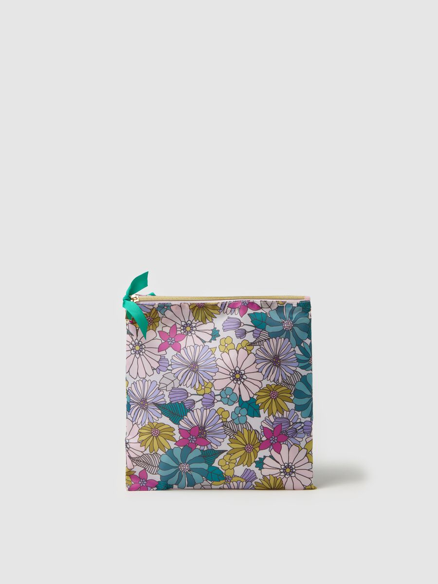 Travel clutch with floral print_0