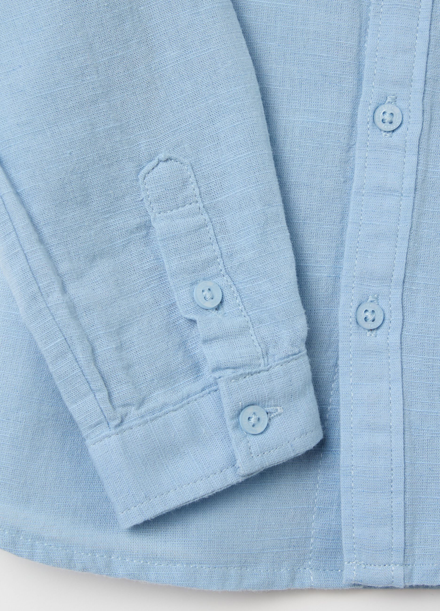 Camicia con colletto alla coreana 