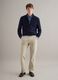 Beige Slim Fit Stretch Cotton Chino Trousers_0