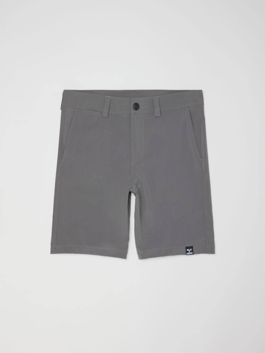 MILK+HERO Stretch Fabric Grey Swim Boxers_4
