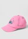 Girls' Pink Pure Cotton Baseball Cap with Stitch_1