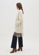 Light beige long cardigan with fringes at the hem_1