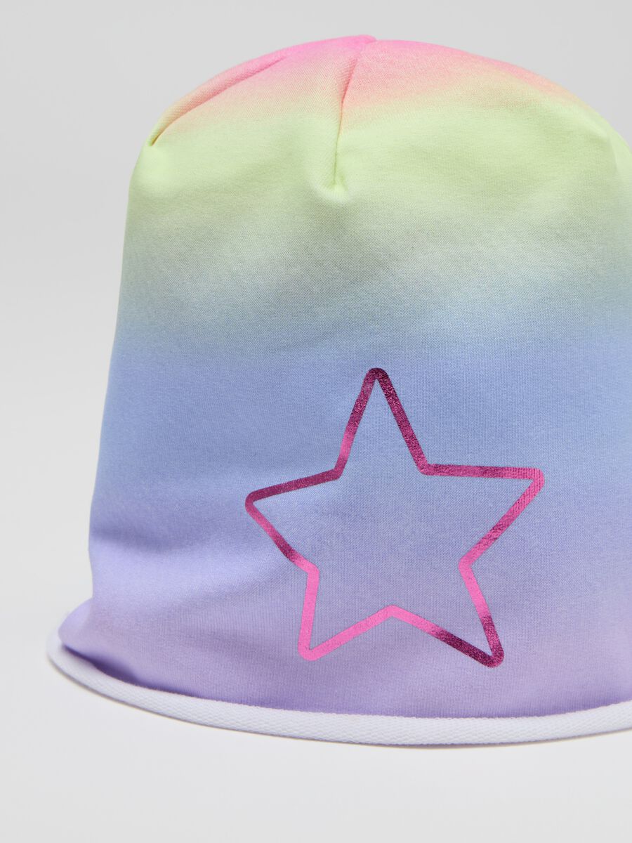 Printed jersey beanie hat_2