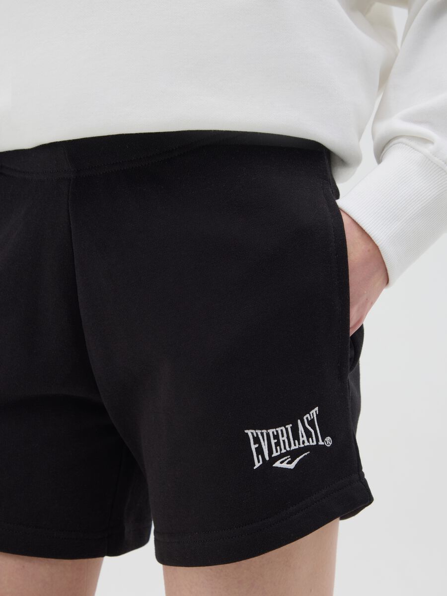 Black Everlast sports shorts in cotton blend_2