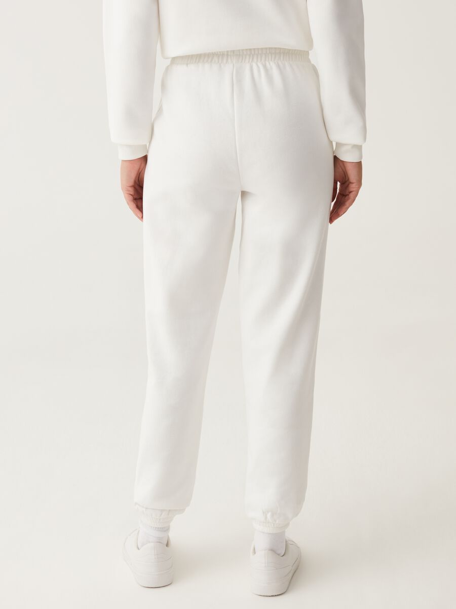 Joggers in felpa con stampa lettering_2