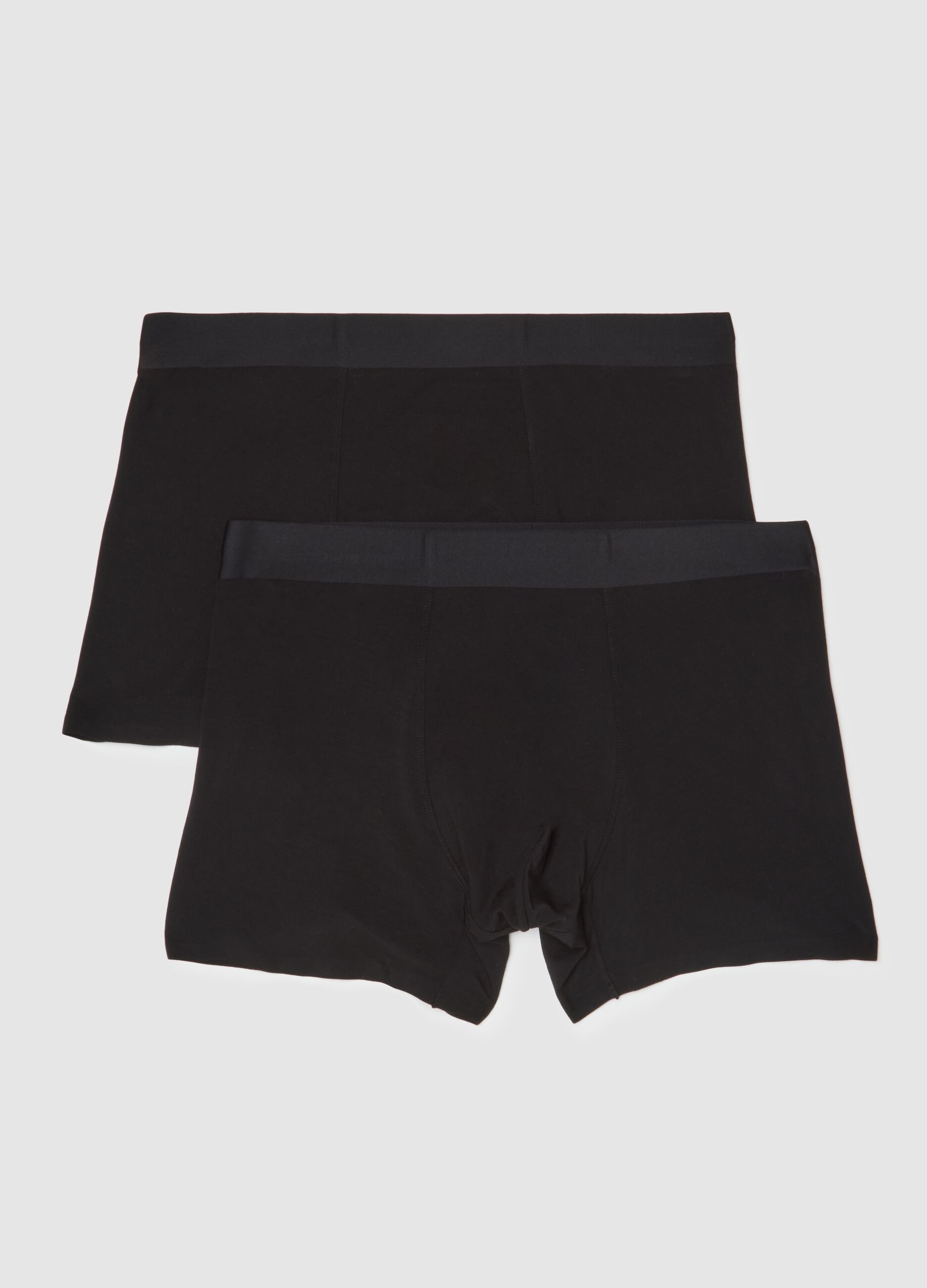 Two-pack regular fit black boxers