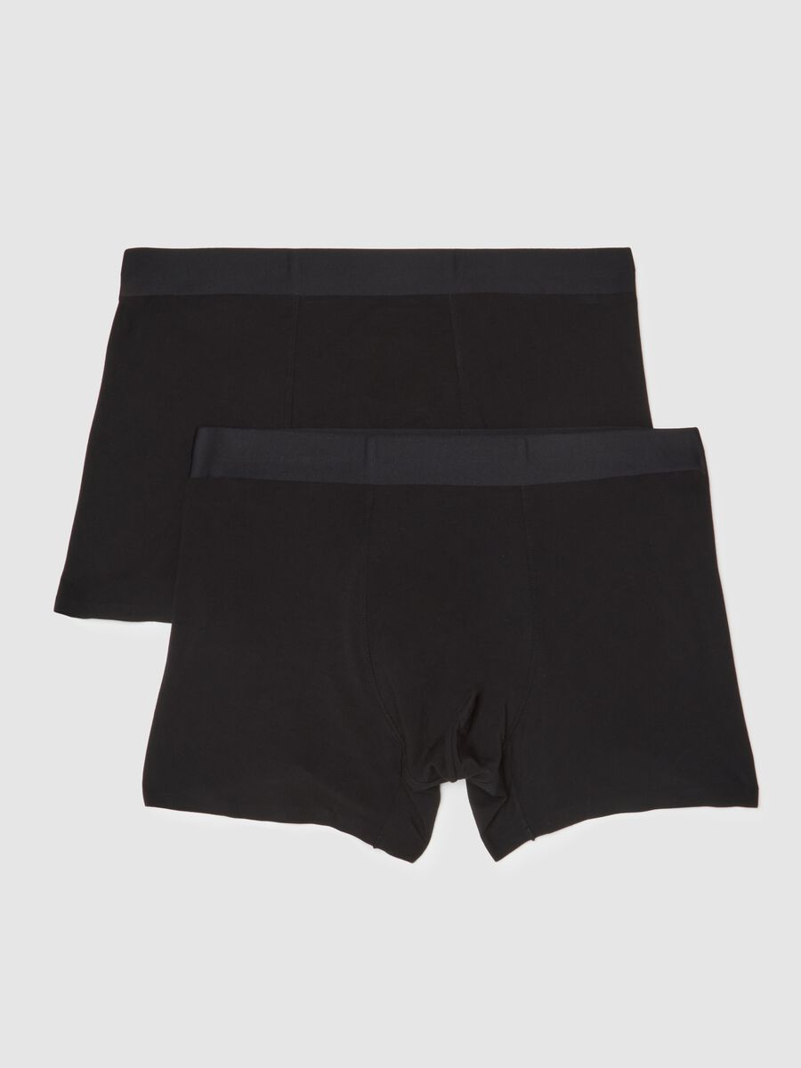 Two-pack regular fit black boxers_0