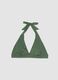 Top bikini elasticizzato verde a triangolo_0