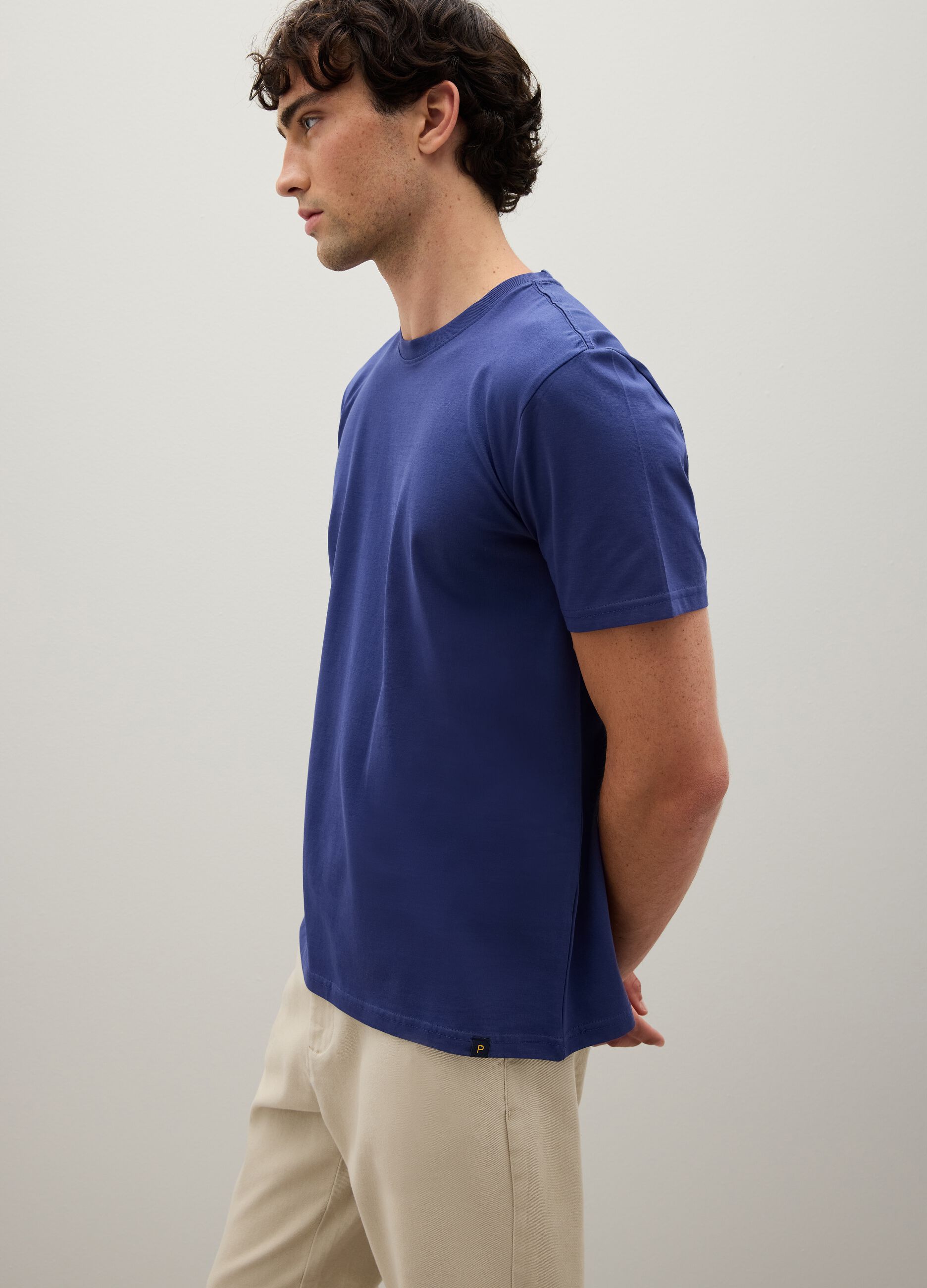 Blue pure cotton T-shirt