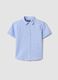 Boys&rsquo; blue striped linen-cotton blend shirt, regular fit_0