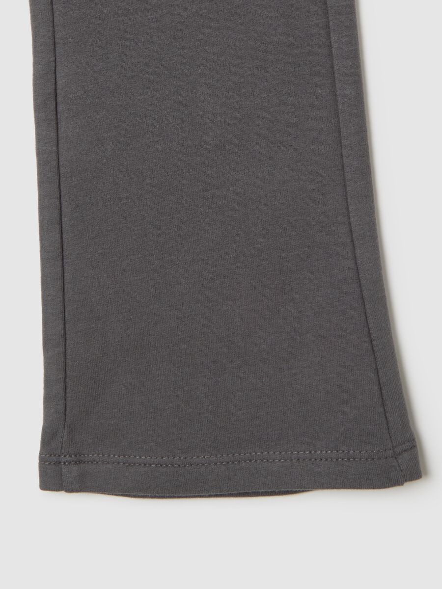 Treggings flare da bambina in cotone elasticizzato grigi_3