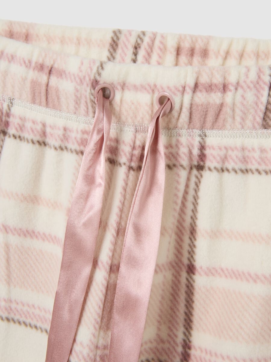 Pink fleece pyjama trousers regular fit_5