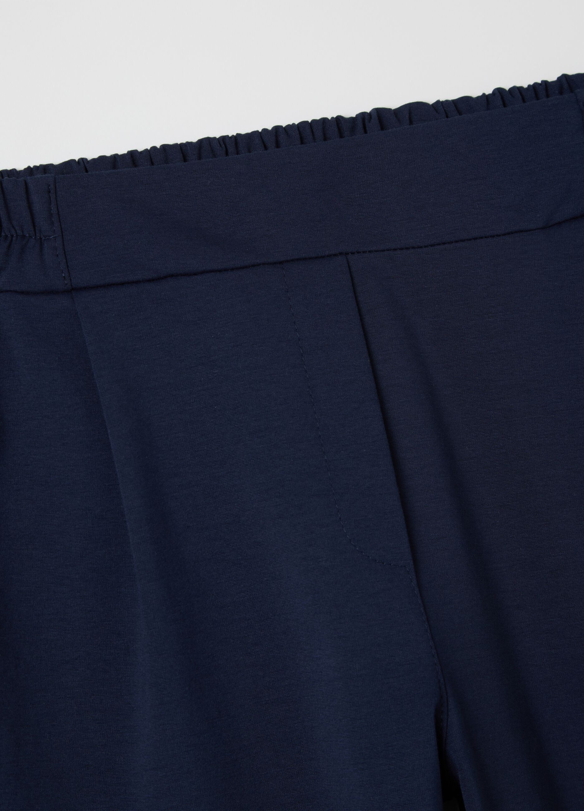Cropped chino trousers with turn-ups
