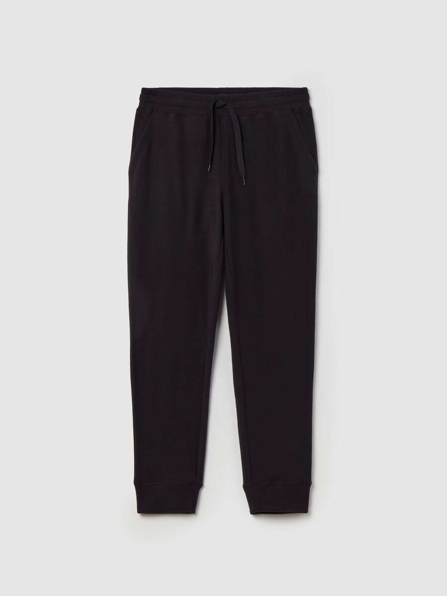 Fleece joggers with drawstring_4