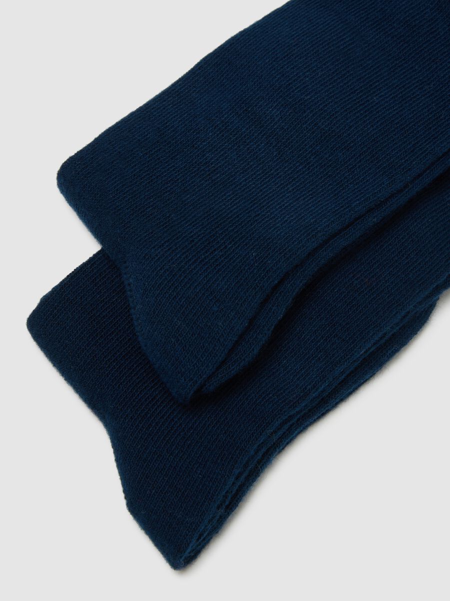 Tripack calze lunghe da bambino in misto cotone blu_1