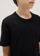 T-shirt girocollo nera da ragazzo in puro cotone over fit_2