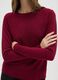 Burgundy sweater with round neckline_3