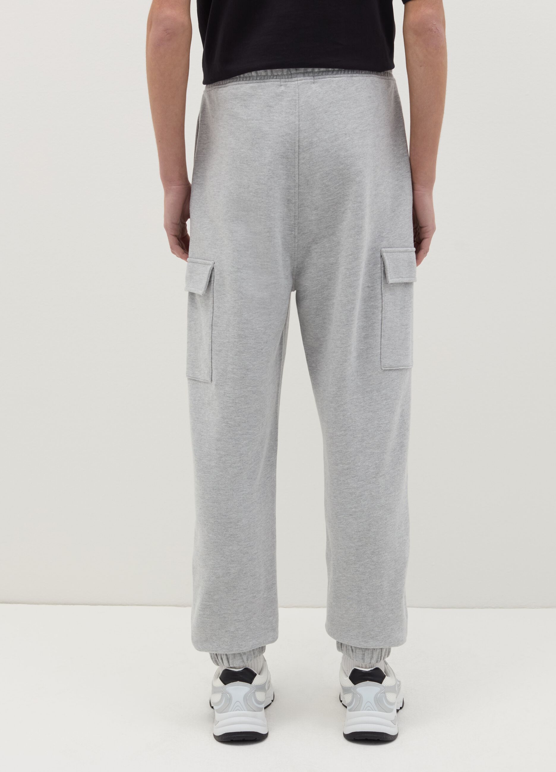 Cargo joggers with elasticated trims