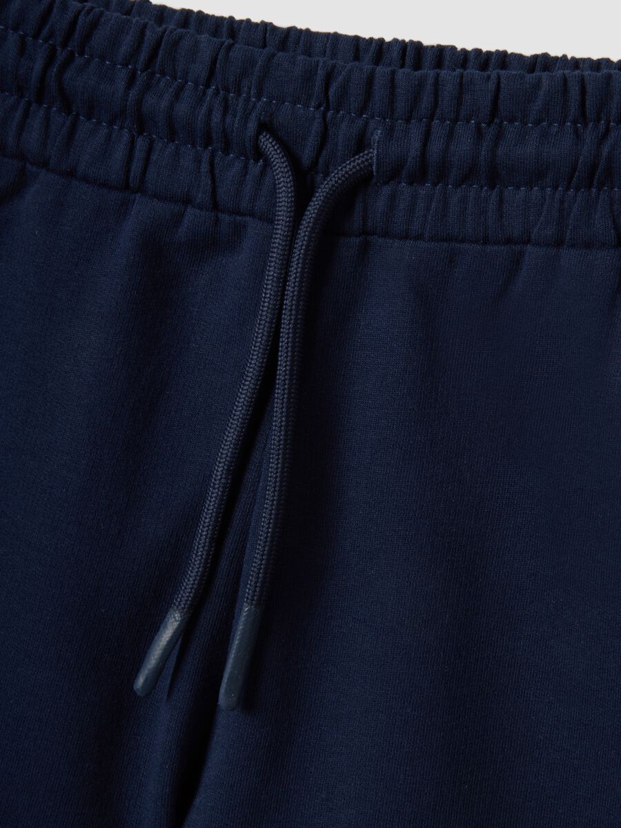 Shorts in puro cotone blu da bambina regular fit_2