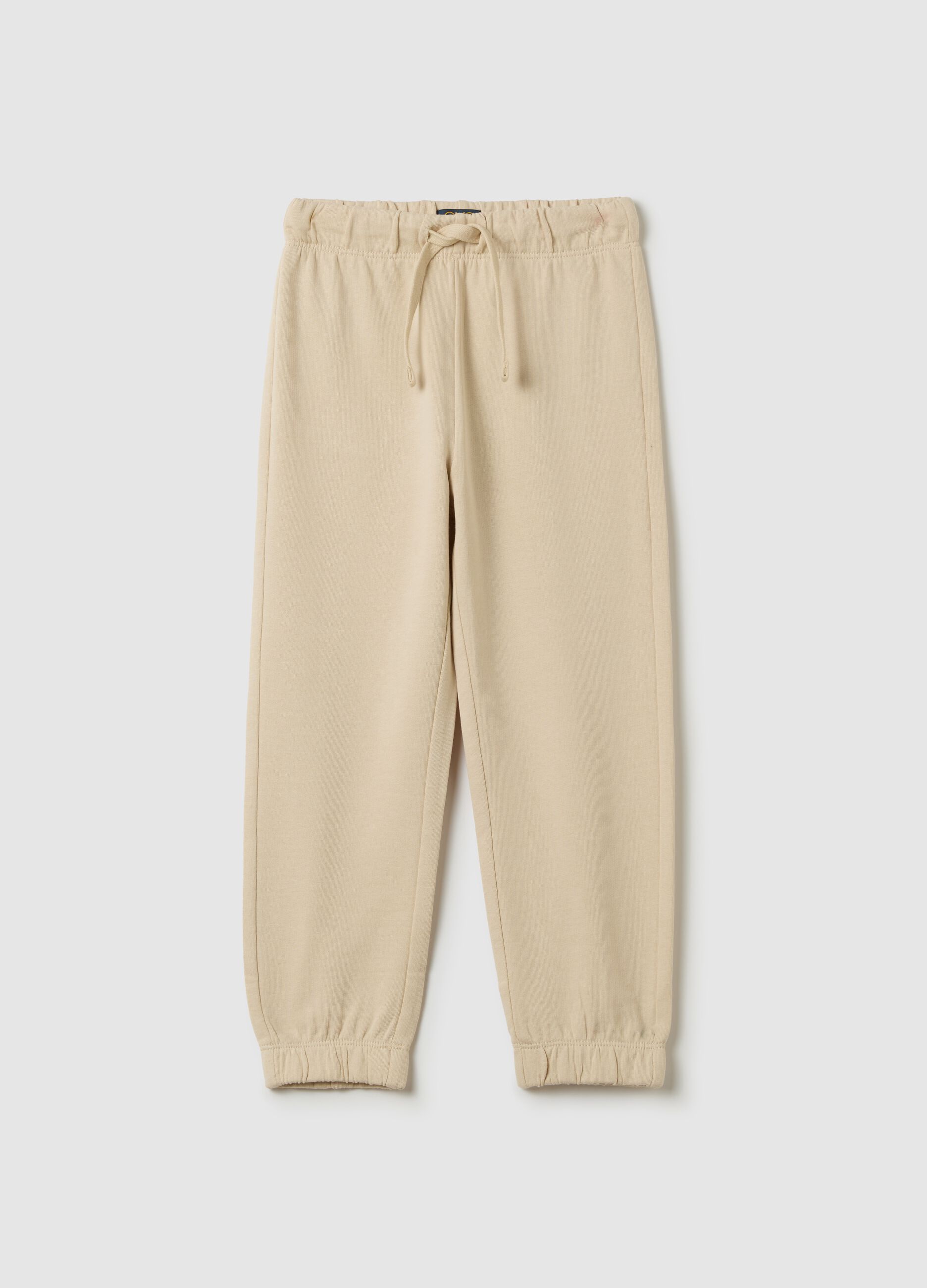 Fleece joggers with drawstring