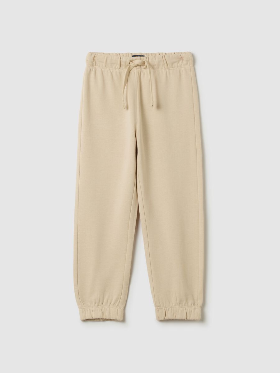 Fleece joggers with drawstring_0
