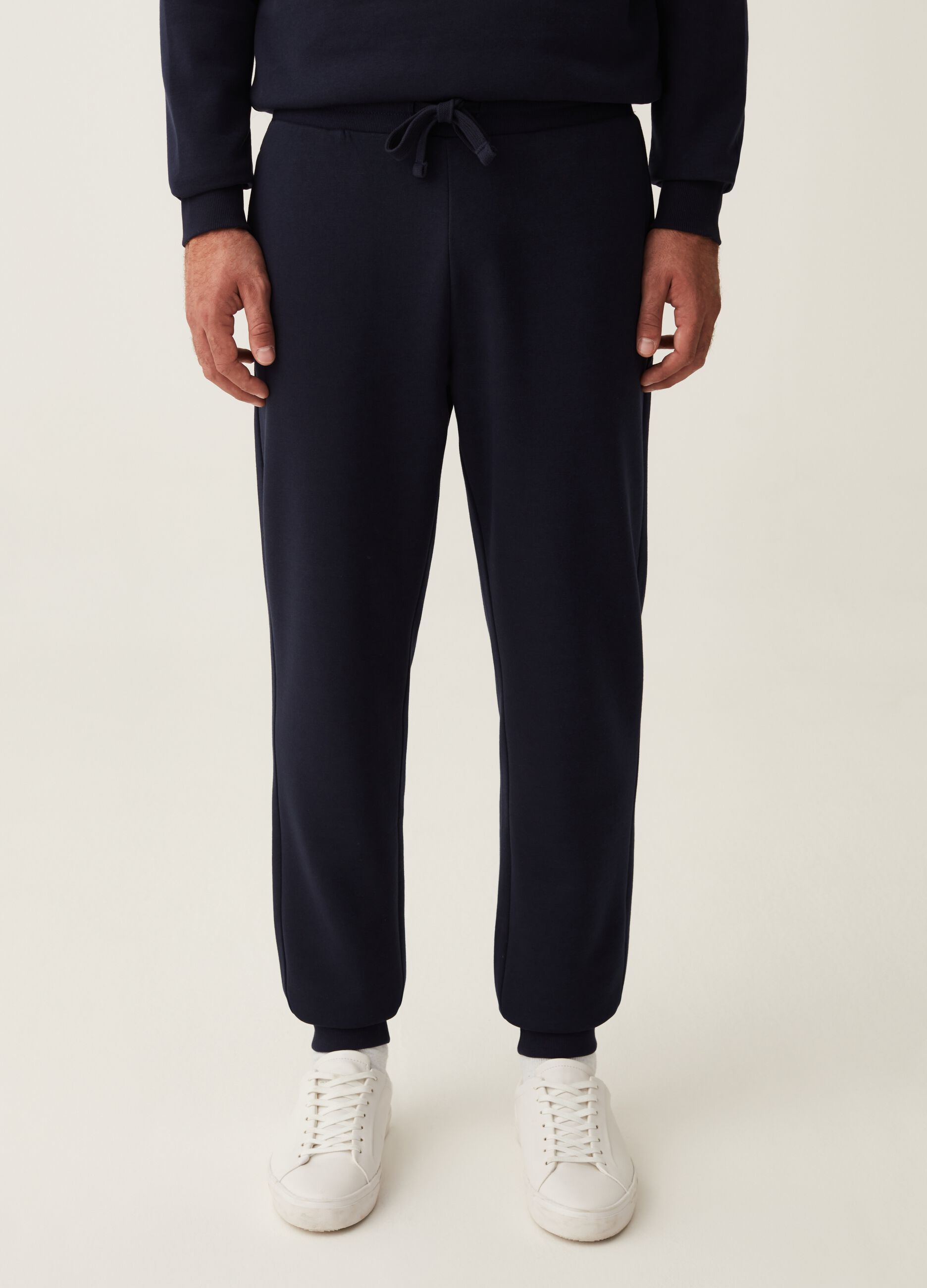 Joggers in felpa con coulisse_1
