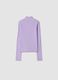 Purple slim-fit ribbed stretch organic cotton T-shirt_1