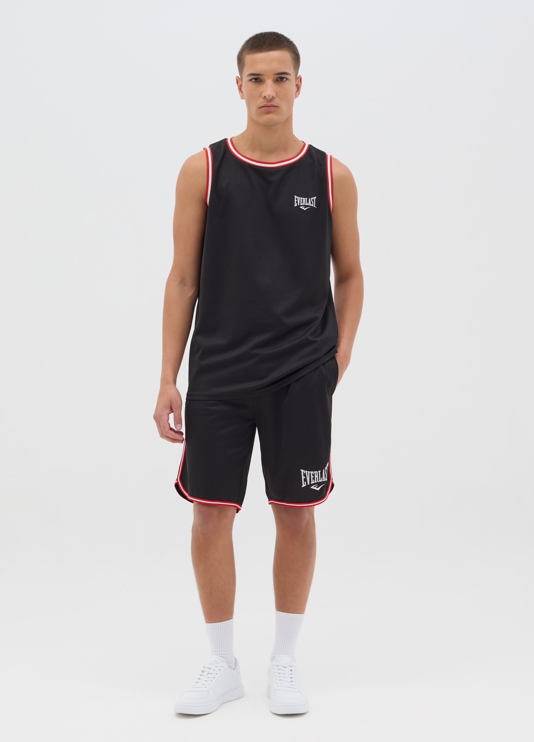 Black Polyester Everlast Tank Top