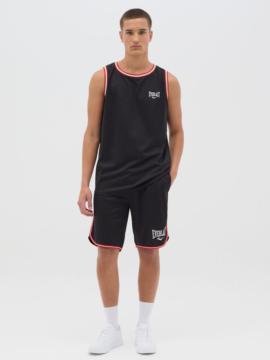Black Polyester Everlast Tank Top_1