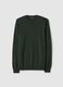 Green crewneck pullover in pure cashmere, regular fit_4