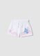 White stretch cotton shorts for girls regular fit_0