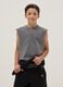 Grey pure cotton vest top_0