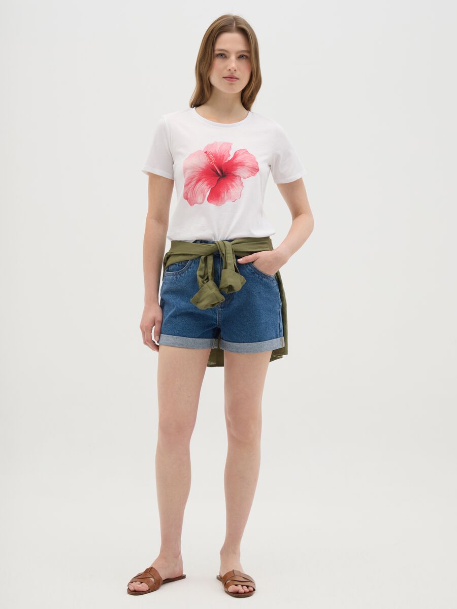 Women's multicolour pure cotton T-shirt with regular fit_1