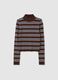 Brown Striped Fitted Sweater_4