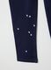 Girls' stretchy blue cotton leggings_3