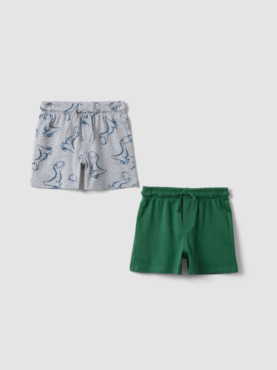2-pack boys&rsquo; pure cotton multicolour shorts, regular fit_0
