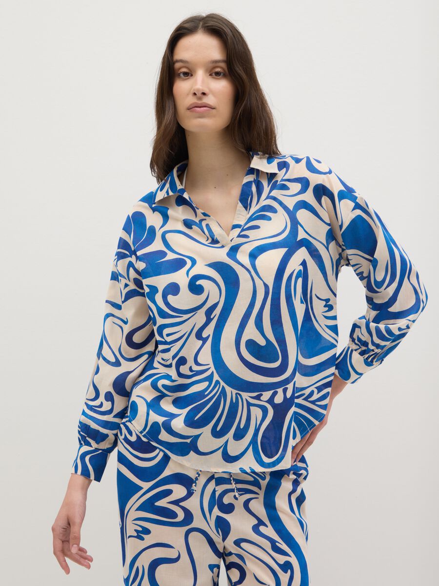 Ladies' ensemble in pure cotton multicolour regular fit_1