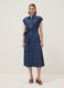 Pure blue lyocell dress in regular fit_1