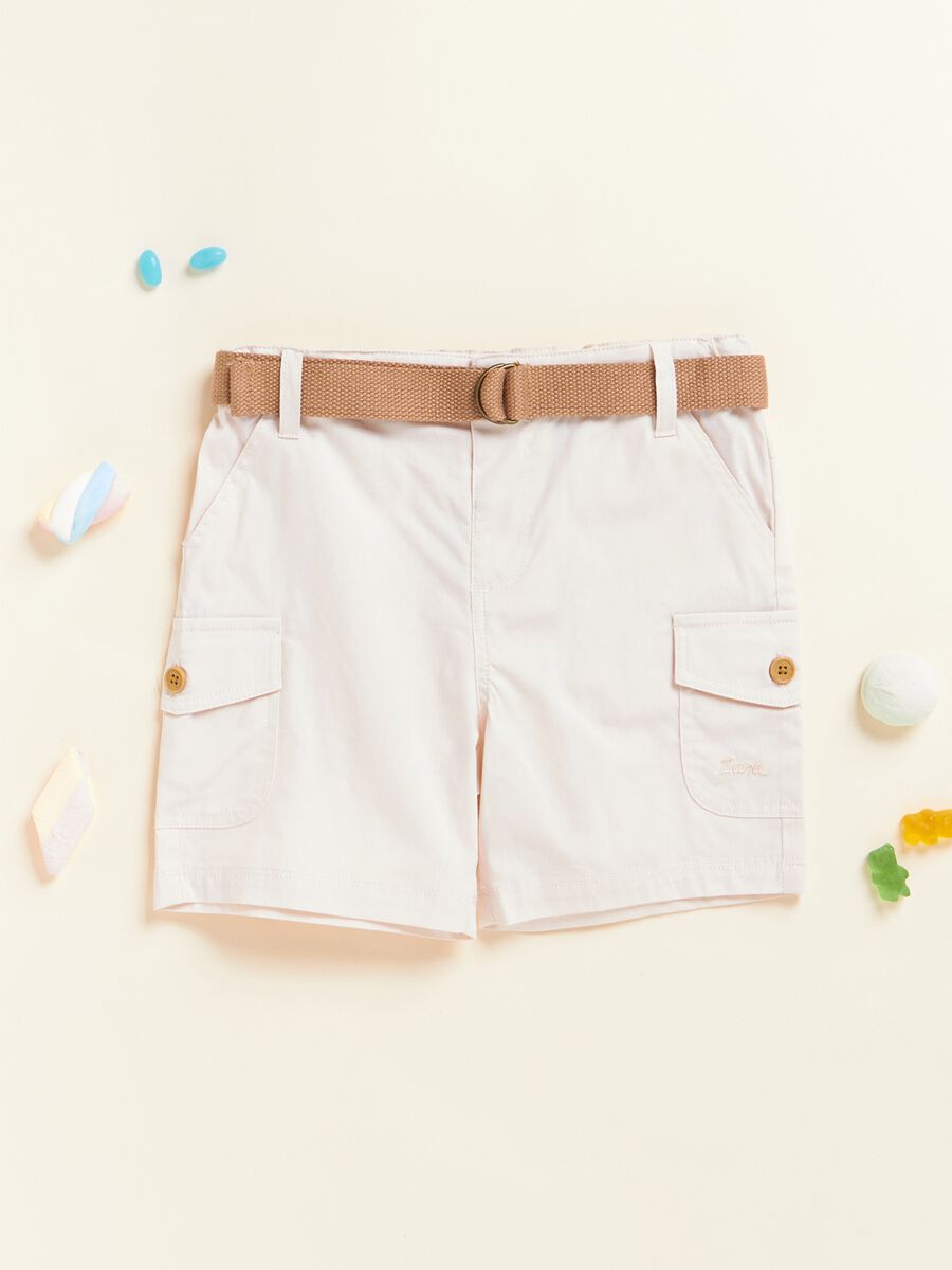 IANA stretch cotton cargo shorts_0