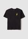 Children's black pure cotton T-shirt with Pikachu print in regular fit_3