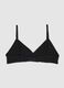 Girls' black triangle cotton blend regular fit bra_1