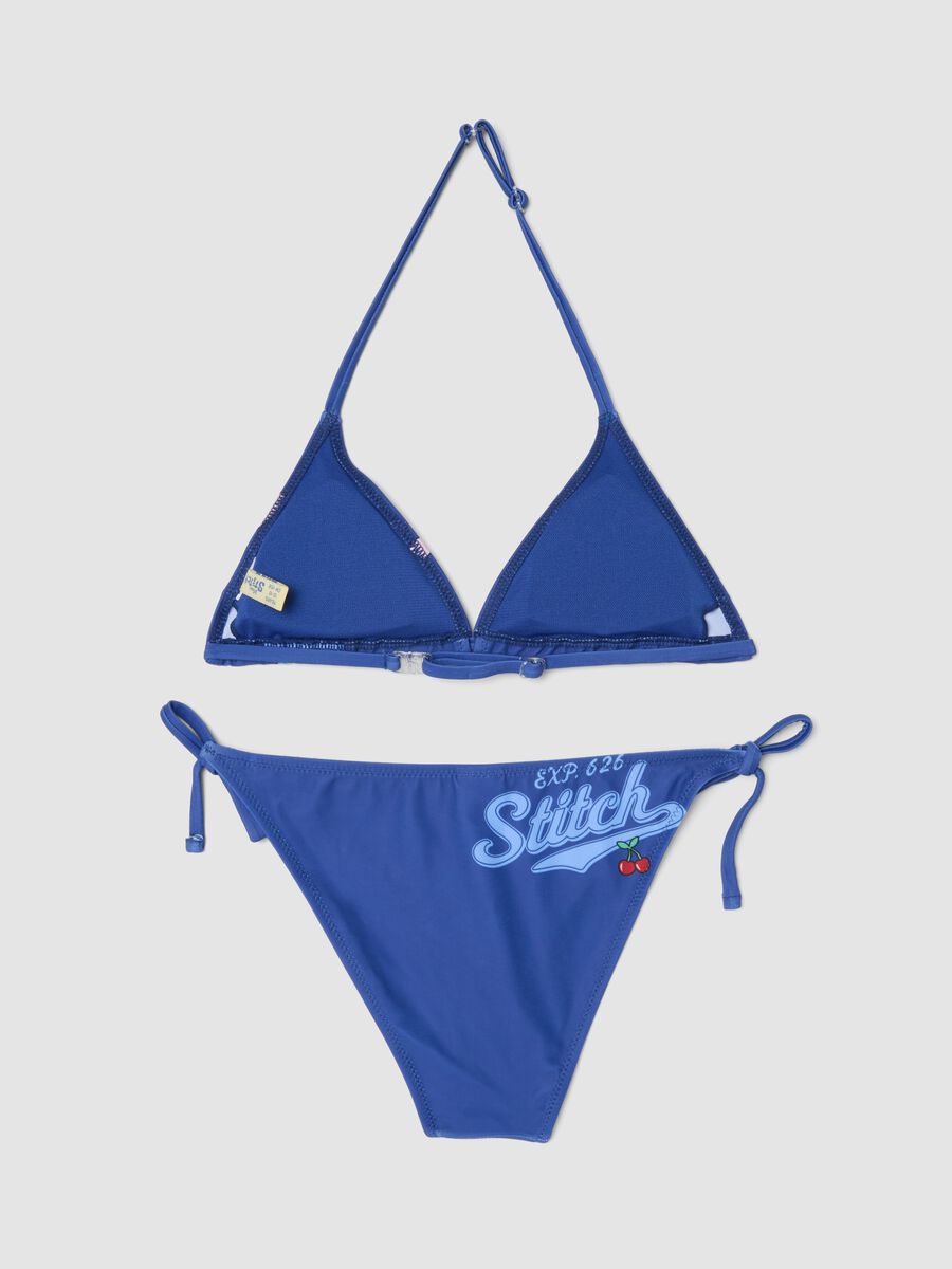 Blue stretch triangle bikini_1