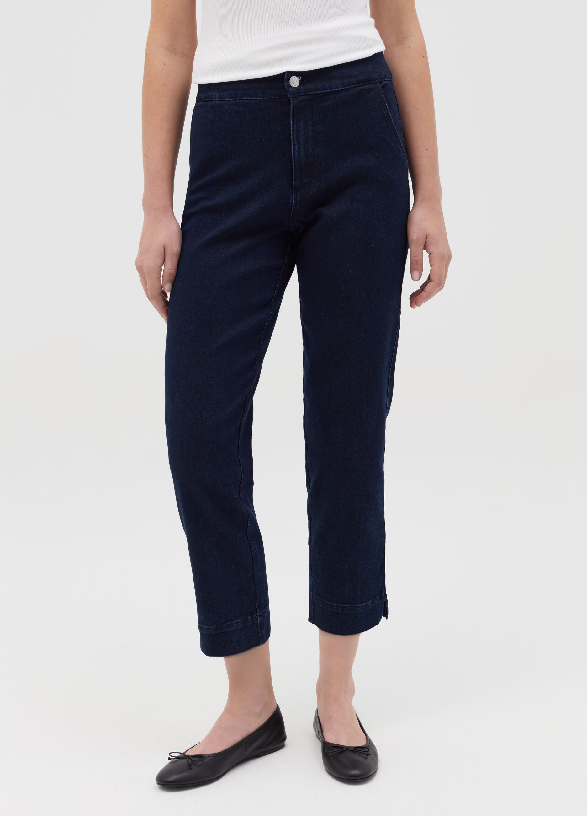Jeans chino a vita alta