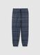 Multicolour regular fit pajama trousers with geometric pattern_4