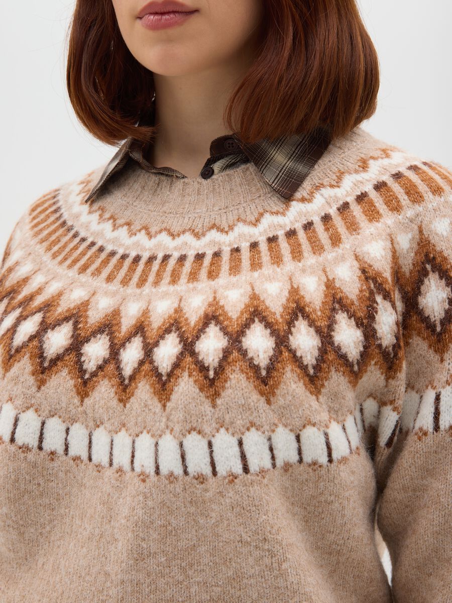 Beige Jacquard Jumper_3
