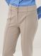 Beige stretch fabric flare fit trousers_3