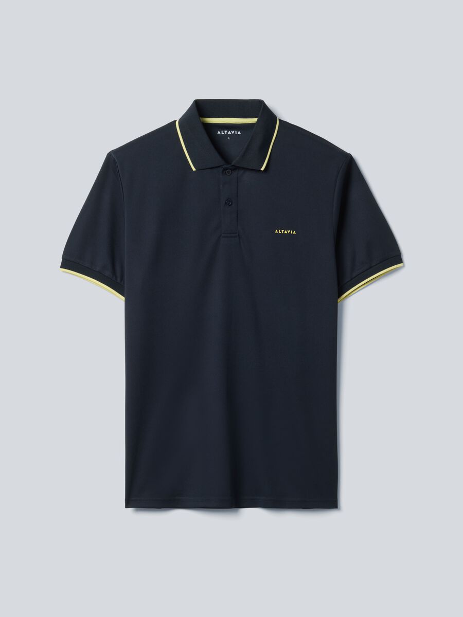 ALTAVIA COURT black sports polo in technical fabric_4