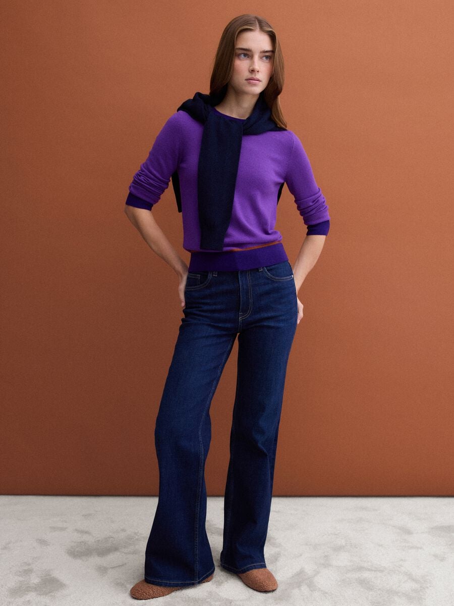 Purple pure wool crew-neck jumper_1